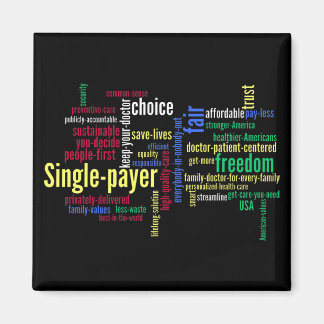 Black Word Cloud Magnet