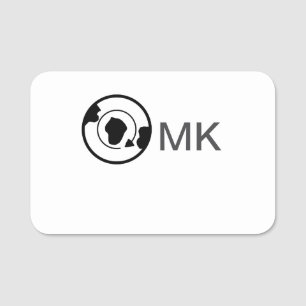 Black world globe add name monogram travel details name tag