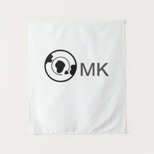 Black world globe add name monogram travel details tapestry