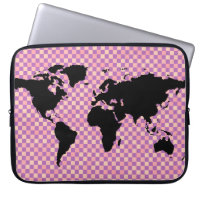 black world map ~ rose pixels
