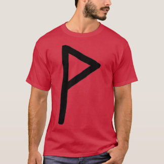 Black Wunjo Rune Paintbrush T-Shirt