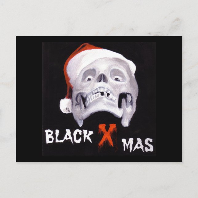 BLACK XMAS HOLIDAY POSTCARD (Front)