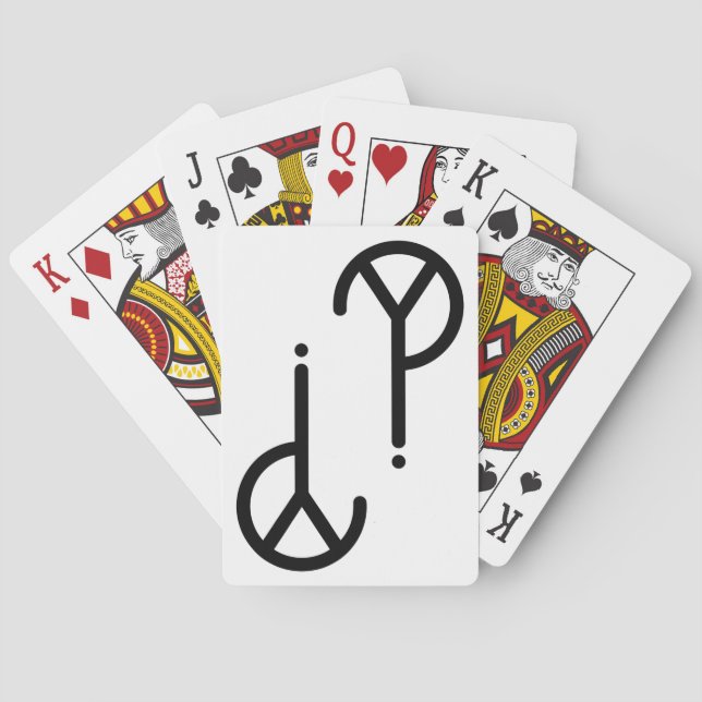 Black Y? Symbol Playing Cards (Back)