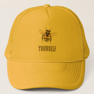 Black Yellow Bee Yourself Trucker Hat