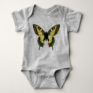 Black & Yellow Butterfly Baby Bodysuit