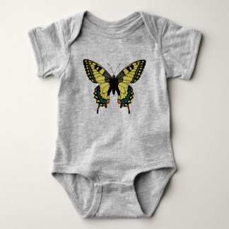 Black & Yellow Butterfly Baby Bodysuit