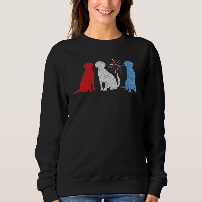 Black Yellow Chocolate Fox Red Lab Silver Patrioti Sweatshirt (Front)