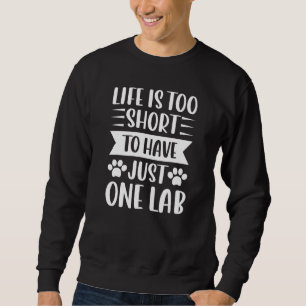 Black Yellow Chocolate Lab Not Just One Labrador R Sweatshirt