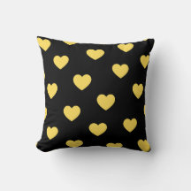 Black Yellow Cosy Modern Romantic Chic Heart