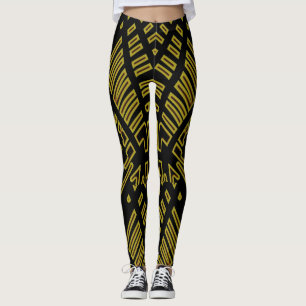 Black & Yellow cute "Ratti_Creative_Arts" Leggings