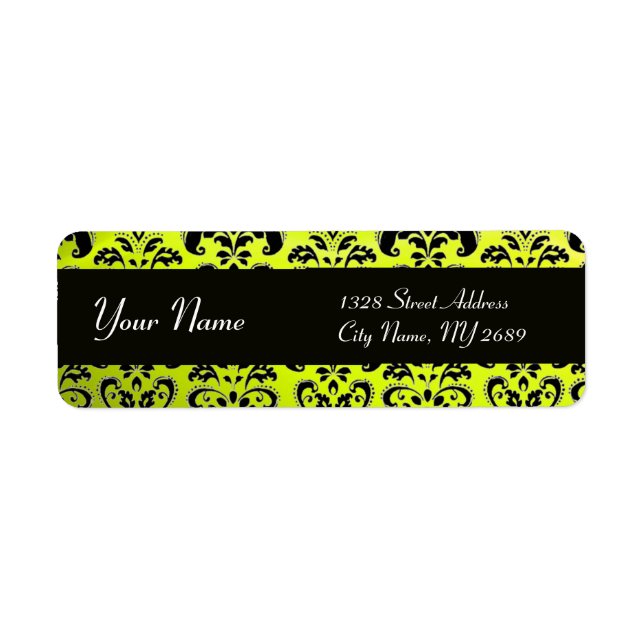 BLACK  YELLOW  DAMASK (Front)