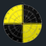 Black & Yellow Game Room Dartboard<br><div class="desc">enjoy!</div>
