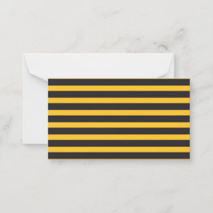 Black Yellow Horizontal Lines Geometric Bee Animal Card