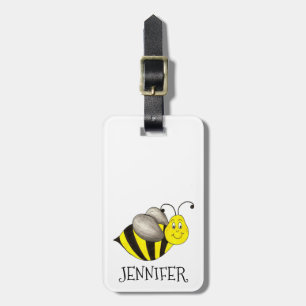 Black Yellow Insect Bumble Bee Bumblebee Honeybee Luggage Tag