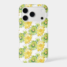 Black Yellow Lime Floral Pattern