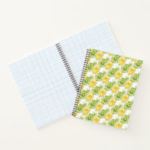 Black Yellow Lime Floral Pattern