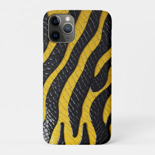 Black & Yellow Luxury Modern Animal skin Case-Mate iPhone Case