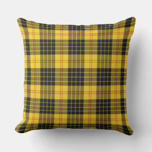 Black Yellow Plaid Cushion