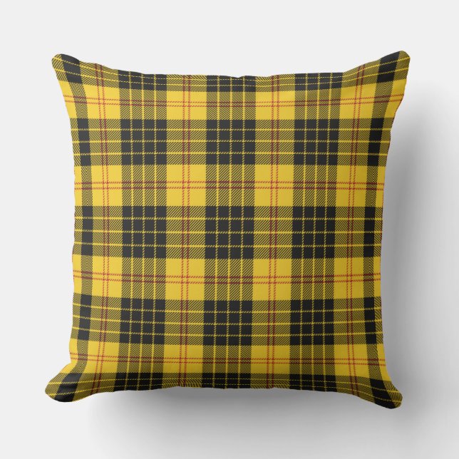  Black Yellow Plaid   Cushion (Front)