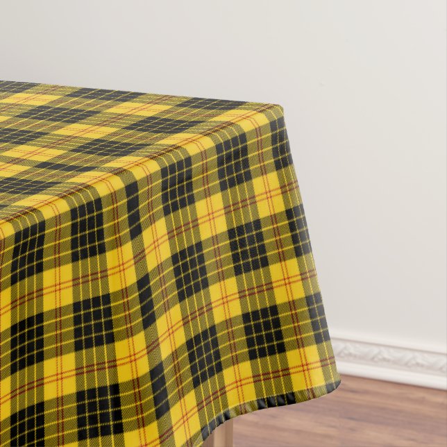 Black Yellow Plaid  Tablecloth (In Situ)