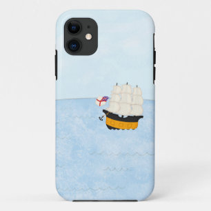 Black & Yellow Sailing Ship on the Open Sea Case-Mate iPhone Case
