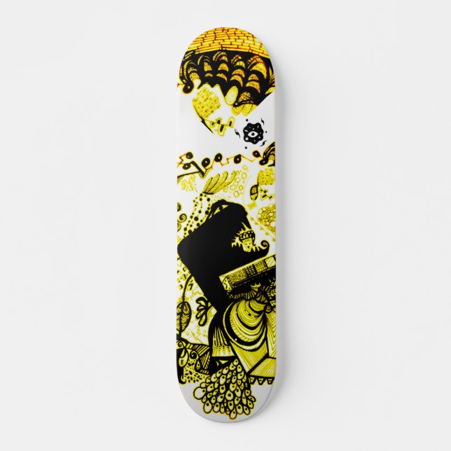 Black Yellow Skateboard (Front)