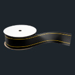 Black Yellow Trim Preppy Sports Team School Grosgrain Ribbon<br><div class="desc">Solid Black,  Golden Yellow trim. Great for ANY Occasion,  Sports Team,  School Colors,  Team Spirit,  Fan Club,  at ANY age. Preppy,  Sporty,  Fun. Mix and match entire Sports / Gift Wrap / Checkerboard / Team Spirit / School Collections.</div>