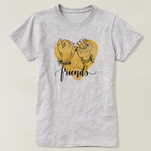 Black Yellow Watercolor Friend Shirt