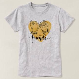 Black Yellow Watercolor Friend Shirt