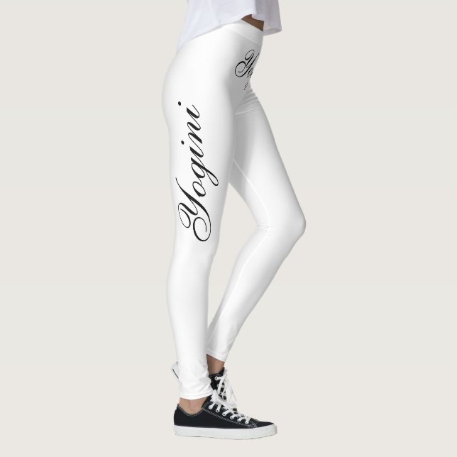 black yogini on white leggings (Right)
