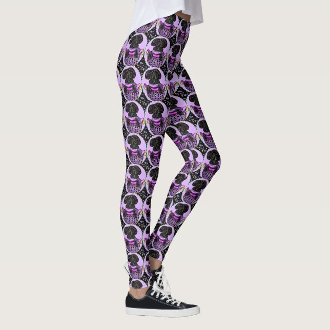 Black Yorkie Poo Leggings (Right)
