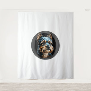 black yorkshire terrier tapestry