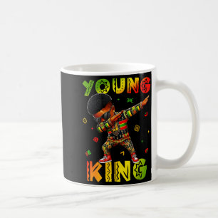 Black Young King Black History Month Kids Afro Boy Coffee Mug