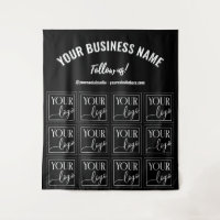 Black Your Logo Follow Us Small Business Backdrop