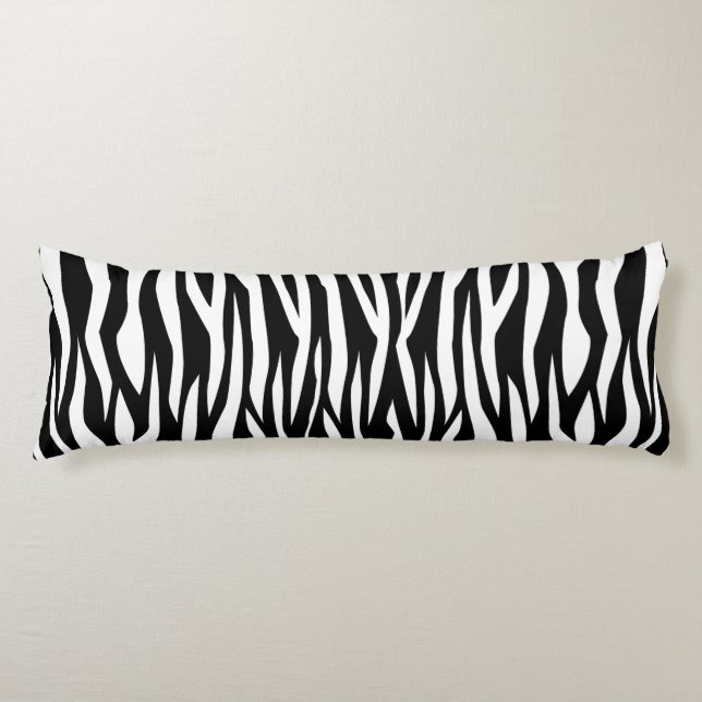 Black Zebra Print Body Cushion (Front)