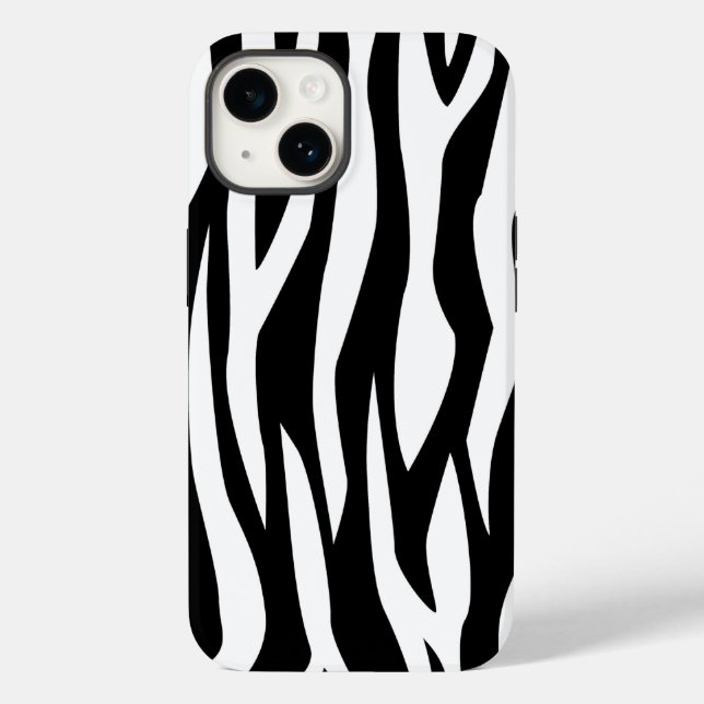 Black Zebra Print Case-Mate iPhone Case (Back)