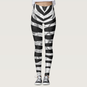 Black zebra print leggings