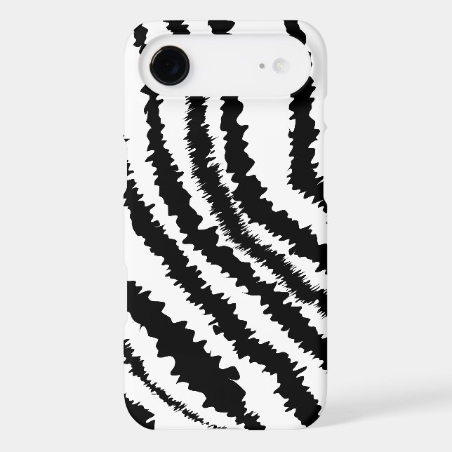 Black Zebra Print Pattern. Case-Mate iPhone 3 Case (Back)