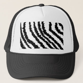 Black Zebra Print Pattern. Trucker Hat