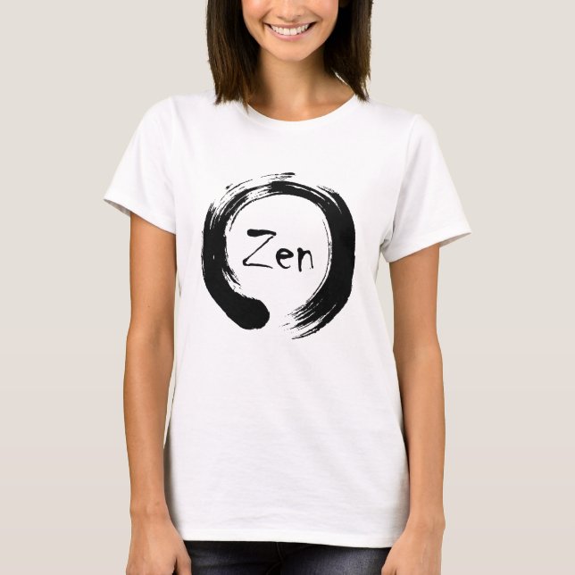 Black Zen Ensō Tee Shirt (Front)