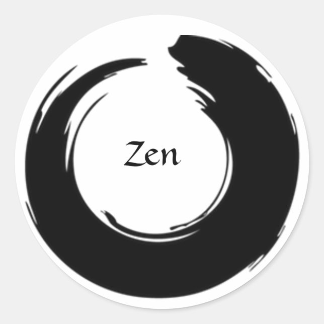 Black Zen Sticker (Front)