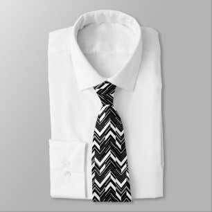 Black Zig Zag Men's Tie