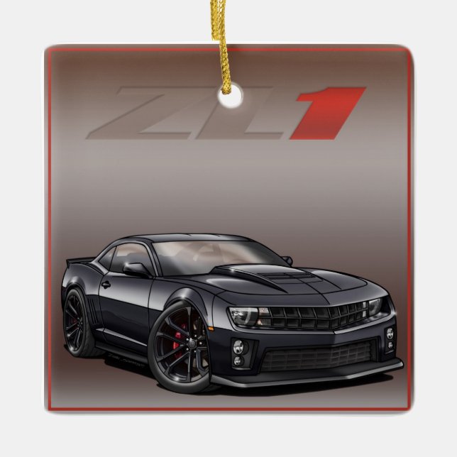 Black_ZL1 Ceramic Tree Decoration (Front)