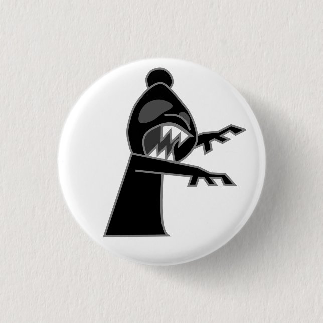 Black Zombie Bishop Button (Front)