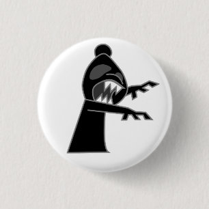 Black Zombie Bishop Button
