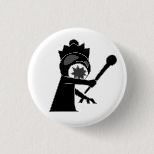 Black Zombie Queen Button