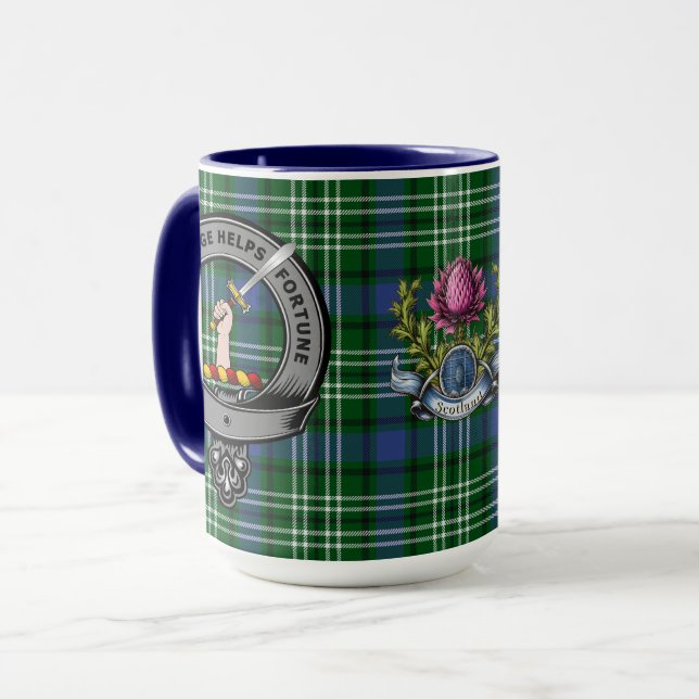 Blackadder Clan Badge & Tartan Mug (Front Left)