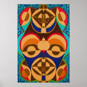 BlackArt in Colour -  African Mascot Art Poster