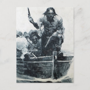 Blackbeard Approaching Postcard
