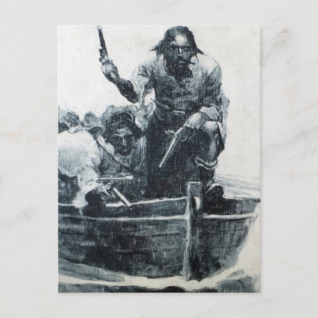Blackbeard Approaching Postcard (Front)